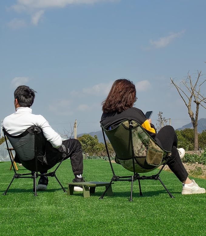 iClimb Ultralight Compact Camping Folding Beach Chair with Anti-Sinking Large Feet