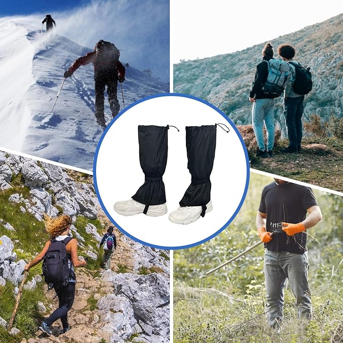 1 Pairs Gators for Hiking Boots,Adjustable Leg Gaiters for Women and Men Boots, Waterproof and Breathable Trail Gaiters for Hiking, Snow and Garden Weeding