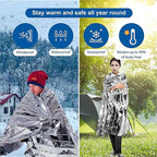 Emergency Foil Thermal Blanket (Pack of 25), 210 x 160 cm (82" x 63") Emergency shelter Survival Reflective Blankets Perfect for Outdoors, Hiking, Survival, Marathons or First Aid