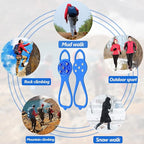 Syhood 2 Pairs Non Slip Gripper Spikes Ice Cleats Snow Traction Cleats Crampons for Women Men Walking Running on Snow Ice