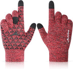 Achiou Winter Gloves, Glove for Men Women, Upgraded Touch Screen Texting Warm Running with Thermal Soft Knit Lining