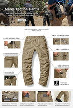 CQR Men's Flex Ripstop Tactical Pants, Water Resistant Stretch Cargo Pants, Lightweight EDC Hiking Work Pants