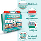 General Medi 110 Pieces Small First Aid Kit - HardCase First Aid Box - Contains Premium Medical Supplies for Travel, Home, Office, Vehicle, Camping, Workplace & Outdoor