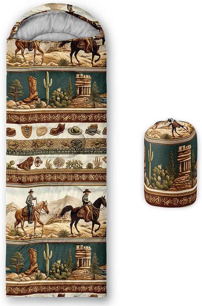 QOOMO Animals Camping Sleeping Bags,3 Season Warm & Cool Weather,Lightweight,Waterproof Sleeping Bags for Adults & Kids,Traveling,and Outdoors,Camping Gear Equipment