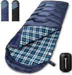 Bessport Sleeping Bag Winter | Flannel Lined 18℉ - 32℉ Extreme 3-4 Season Warm & Cool Weather Adult Sleeping Bags Large | Lightweight, Waterproof for Camping, Backpacking, Hiking
