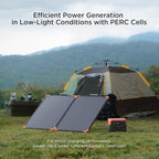 100 Watt Portable Solar Panel with 20A PWM Controller,Camper Essentials,19V Foldable Solar Panel Kit for Power Station & 12V Batteries,23.5% High Efficiency IP68 Waterproof for Camping RV Trip