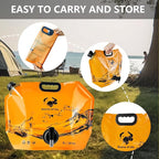 Collapsible 8L Water Storage Bag, BPA-Free Portable Folding Water Jug with Adjustable Faucet, Leakproof Emergency Water Bag for Camping, Hiking, Riding, Outdoor Sport (Orange, 2)