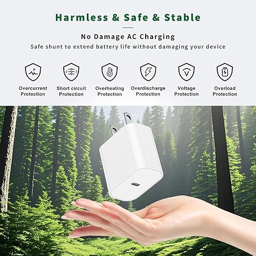 iWatch Chargers for Apple Watch& iPhone, Multi Charging Cable 6FT&20W USB C Block&USB to USB-C Adapter, 3-in-1 Travel Car Office Essentials Charger for i-Watch Series, iPhone 17 16 15 Pro Max/14/13/12