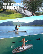 Highpi Inflatable Stand Up Paddle Board for Youth and Adults – Wide Sup with Premium Accessories, Blow Up Paddleboard for Surfing, Fishing, Yoga & More