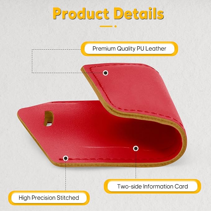 Travelambo 20 Pack Luggage Tags for Suitcases Privacy Protection Bag Tags Faux Leather Travel Accessories Essential, Deep Red