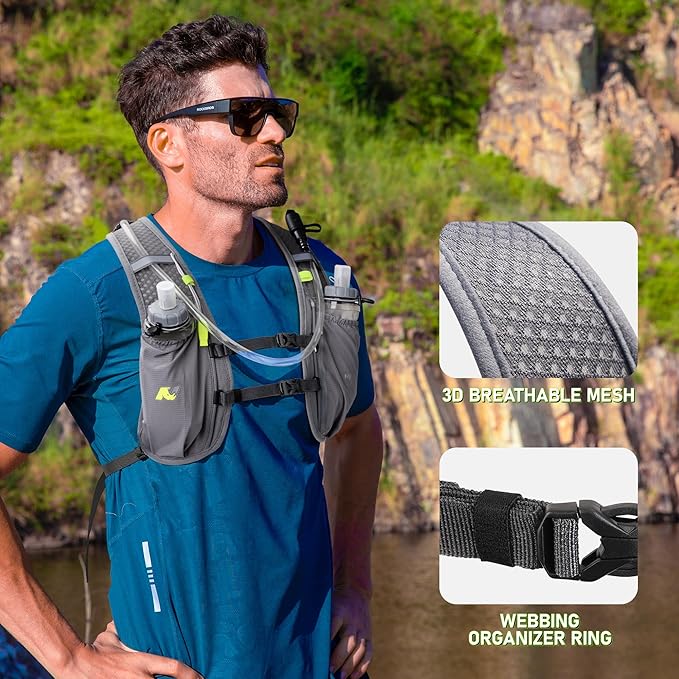 Hydration Running Vest for Women, Water Vest Backpack 5L Small, Lightweight Hydration Pack Mini Vest Women for Hiking, Trail Marathon Race (Pack with 1.5L Water Bladder)