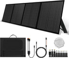 Portable 120 Watt 12V Foldable Solar Panel with Adjustable Kickstands and Waterproof IP65 Design for Power Station, Travel, Outdoor Camping, RVs, and Off-Grid Applications