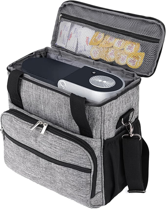 Coffee Maker Carring Bag for Keurig K-Mini/K-Mini Plus, Storage Tote Case for Travel, Grey