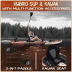 UPWELL 10'6"/11'/11'6" Inflatable Paddle Board, Stand Up Paddlboard for Youth & Adults, Stable Design, Premium SUP Accessories, Backpack, Leash, Hand Pump, Fins