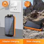 Solar Charger Power Bank 49800mAh Wireless Battery Pack PD18W QC3.0 Fast Charging Built in 3 Cables with USB-C 6 Outputs & 2 Inputs for Cell Phone