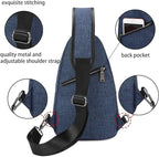 Small Sling Bag Crossbody Backpack Over the Shoulder Bag for Men Women Travel Outdoors, Lightweight Chest Pack (Small, Blue)