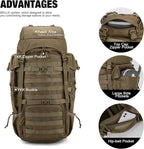 Mardingtop 70L Internal Frame Backpack for Hunting,Camping,Hiking Backpacking Backpack with Rain Cover