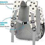 STEAMEDBUN Corduroy Kids Backpack for Girls Boys 3-8, Girls Backpack for Elementary Kindergarten - Flower