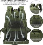 Military Tactical Backpack 45L/25L 3 Day Assault Pack Molle Daypack Hiking Backpack for Men and Women