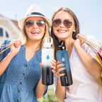 SENDESTAR Stainless Steel Wide Mouth Water Bottle 24oz Double Wall Vacuum Insulated Leak Proof Bottle with New Flex Straw Lid & Spout Lid XIN-PH-0750-1