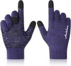 Achiou Winter Gloves, Glove for Men Women, Upgraded Touch Screen Texting Warm Running with Thermal Soft Knit Lining