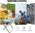 Portable Folding Stool, Camping Stool Mini Size Mortable Stool (Large-Blue)