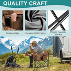 Slsy Heated Camping Chair Oversized, Outdoor Portable Heated Folding Chair, Heavy Duty 500 lbs Support, Padded Seat for Outdoor Sports, Camping, Patio, and Picnics