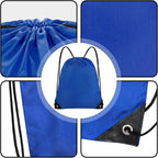 Grneric Drawstring Backpack Bulk 42 Pcs String Backpack Drawstring Bags Cinch Bag Sackpack for Men Women Gym (Navy Blue)