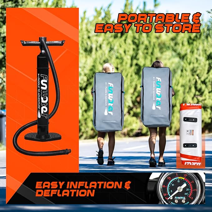 FunWater Stand Up Paddle Board Ultra-Light Inflatable Paddleboard with SUP Accessories for Adults & Youth of All Skill Levels