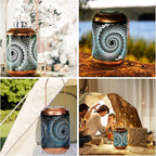 Solar Lanterns Outdoor Hanging Lantern Metal Waterproof LED Lantern with Solar Powered Garden Patio Decorations Decor with Handle Christmas Gift Idea