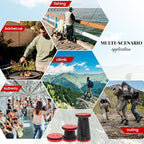 2 Pack Portable Telescoping Stools Collapsible Stool with Cushion,Retractable Foldingstool Max Load Capacity 400lbs, Portable Collapsible Stools for Camping Hiking Outdoor BBQ Black-Red