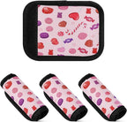 2 Pack Valentines Candy Luggage Handle Wrap, Detachable Luggage Tag, Neoprene Suitcase Wrap with Comfort Grip & Bright Identifier for Suitcase, Travel Bag, Sports Bag