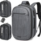 Vacuum Seal Travel Backpack 45L with Pump - Expandable Air Compression System, Water-Resistant Business TSA Lock, Laptop Backpack, Carry-On Suitcase Luggage, Gifts for Men