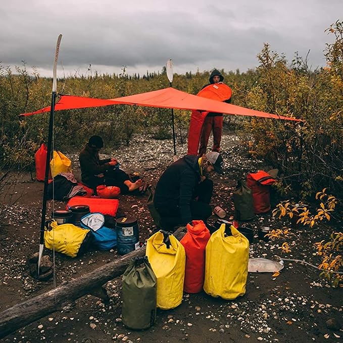 KAMMOK Kuhli: Ground-to-air, Weatherproof Protection in The Backcountry. (A high Performance shelter Equipped to Adapt to Varied environments), Ember Orange