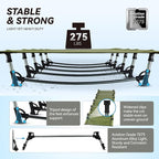 MARCHWAY Ultralight Folding Tent Camping Cot Bed, Portable Compact for Outdoor Travel, Base Camp, Hiking, Mountaineering, Lightweight Backpacking (Army Green)