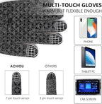 Achiou Winter Gloves, Glove for Men Women, Upgraded Touch Screen Texting Warm Running with Thermal Soft Knit Lining