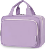 Narwey Travel Toiletry Bag for Women Large Hanging Makeup Bag Organizer Toiletries Bag for Full Size Essentials Accessories Cosmetics (Purple (Large))