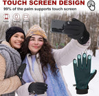 Pixel Panda Winter Gloves for Men Women Warm Touchscreen Gloves for Cold Weather Thin Water-Resistant Windproof Non-Slip Gloves for Cycling, Driving, Running, Hiking