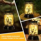 Yorkie Dog Gifts for Women/Men Yorkshire Terrier Solar Lanterns Mom Birthday Dog Lovers Lantern Pet loss Pet Memorial Lights Solar Garden Decoration for Yard, Patio,Backyard,Porch Torches Light