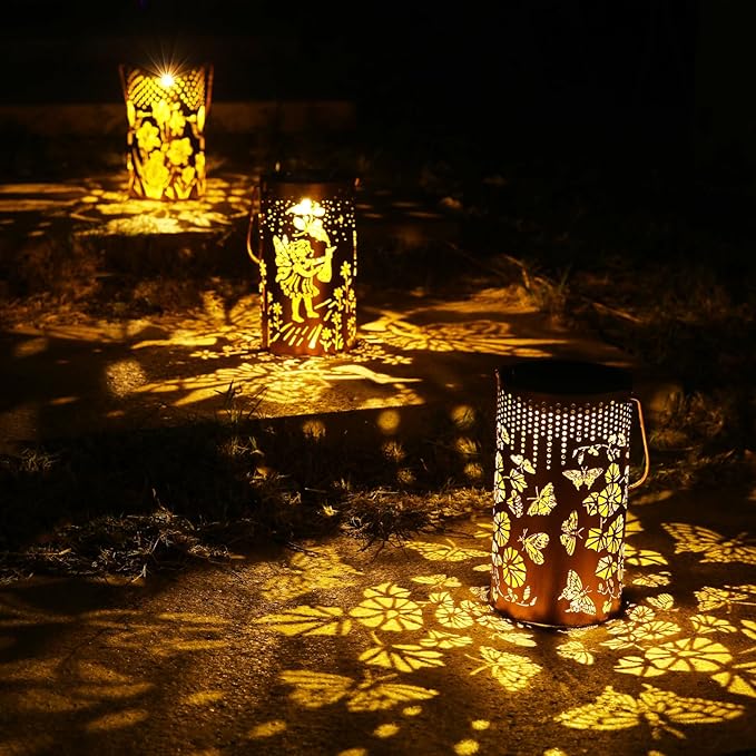 2Pack Butterfly Solar Light, Birthday Gift for Women, Men, Mother's Day, Thanksgiving, Christmas, New Year Gift. Outdoor Waterproof Lights Hanging Patio Garden Decoration, Outdoor Backyard