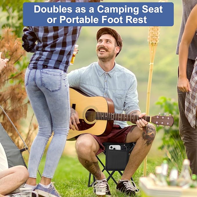 Folding Camping Stool for Adults, Small Portable Camp Stool Lightweight, Mini Chair Folding Fishing Chair Portable Foot Stool & Camping Seat for Outdoor Travel