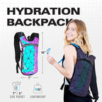 Sojourner Rave Hydration Pack - Hydration Backpack - Hydropack with 2L Bladder - Water Backpack for Festivals, Hiking, Running, Biking and More