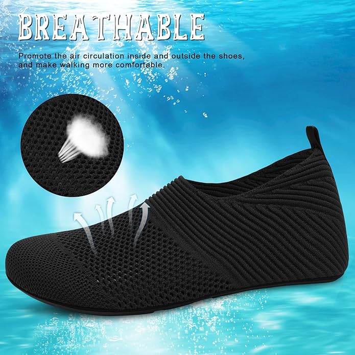 ANLUKE Womens Mens Water Shoes Barefoot Quick-Dry Aqua Socks for Beach Swim Surf Water Sport