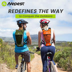 Nepest Hydration Backpack with 2L Water Bladder for Cycling, Water Backpack for Hiking Running, Lightweight Hydration Pack, Grey