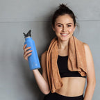 Stainless Steel Double Wall Water Bottles, Vacuum Insulated Bottle With Straw Lid, Insulated Water Bottle Keeps Water Cold for 24 Hours, Hot for 12 Hours, Hiking, Sports