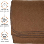 Arcturus Military Wool Blanket - Warm, Thick, Washable - Great for Outdoors, Camping, Stadium Blanket, Picnics, Travel - Car & Bushcraft Survival Kits