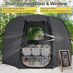 Alvantor Pop Up Screen Tent House Room Instant Outdoor Camping Canopy Sun Shelter Gazebo for Patio, Backyard & Deck, Privacy Tent(2-10 People, 8'x8' 10'x10' 12'x12')