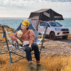 TIMBER RIDGE Hammock Camping Chair with Adjustable Backrest, Heavy Duty Folding Hammock Chair Supports 300lbs, Portable Hammock Chair for Camping, Travelling and Patio, Grey 2 Pack