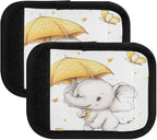Qilmy Cute Baby Elephant Luggage Handle Wrap 4Pack Luggage Identifiers Tag Comfort Handle Grips Cover for Stroller Suitcase Bag Airplane Travel Accessories2124