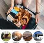 GONGKANGYUAN 4 Pack Shoe Bags for Travel Satin Fabric Shoe Bag with Drawstring for Men Women Travel Protecting Storing Shoes (Brown)